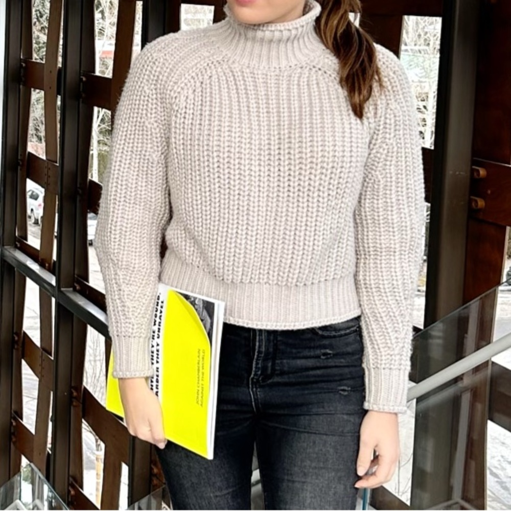 H&M Cream Turtleneck Sweater